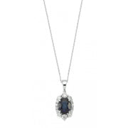 2.23 Karat Diamond Sapphire Necklace