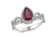 1.89 Karat Diamond Ruby Ring
