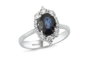 1.83 Karat Diamond Sapphire Ring