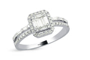 0.47 Karat Diamond Baguette Ring