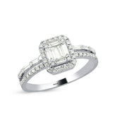 0.47 Karat Diamond Baguette Ring