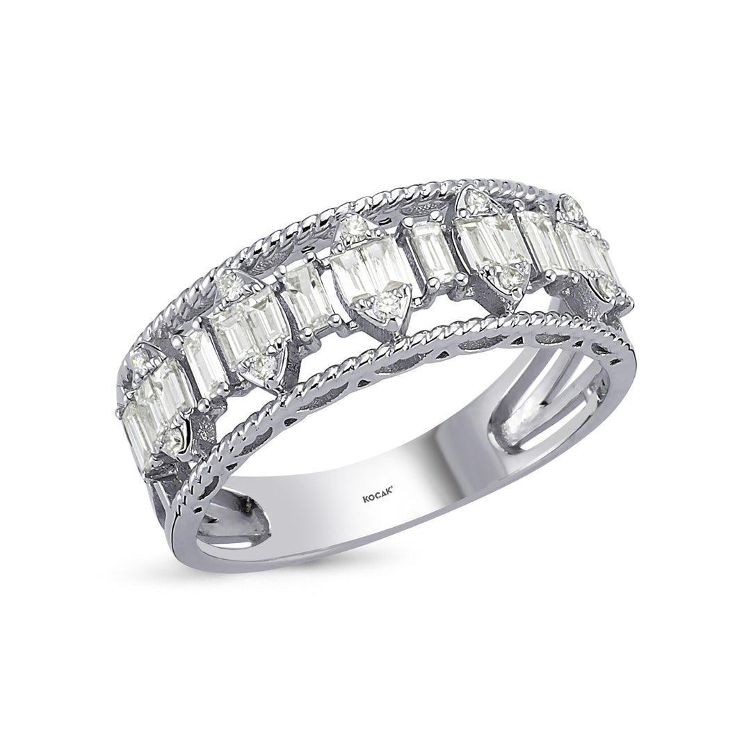 0.54 Karat Baguette Stone Set Diamond Ring