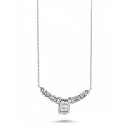 0.33 Karat Diamond Baguette Necklace