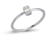 0.07 Karat Baguette Stone Set Diamond Ring