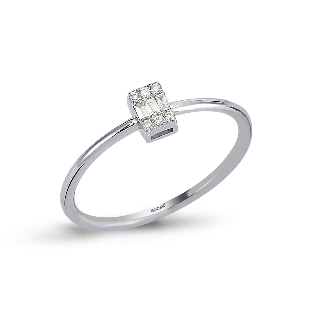 0.07 Karat Baguette Stone Set Diamond Ring
