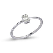 0.07 Karat Baguette Stone Set Diamond Ring