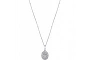 0.19 Karat GH SI Baguette Stone Set Diamond Necklace