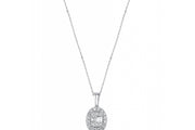 0.28 Karat GH SI Baguette Stone Set Diamond Necklace