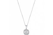 0.25 Karat Baguette Stone Set Diamond Necklace