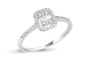 0.18 Karat Baguette Diamond Ring