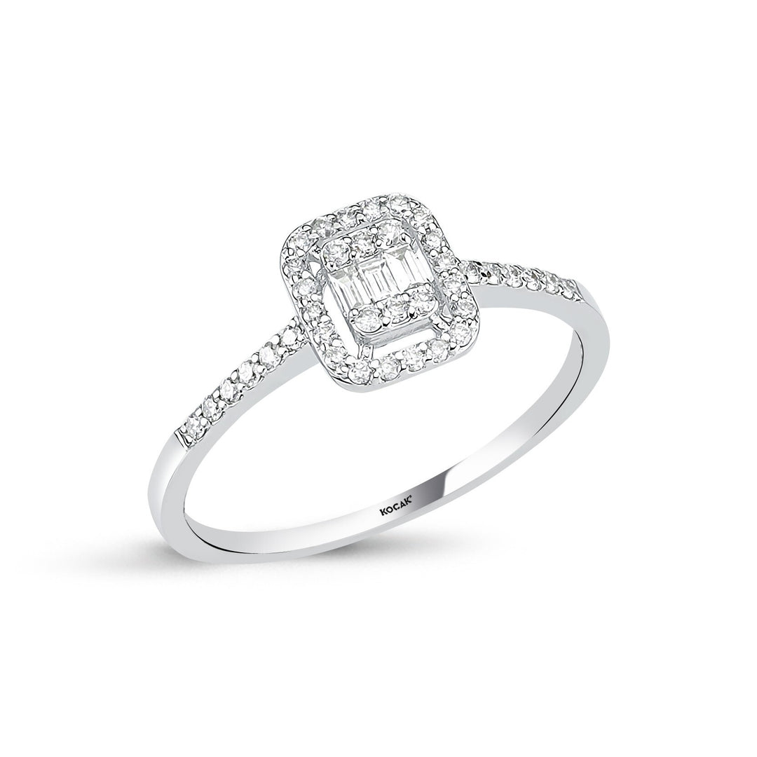 0.18 Karat Baguette Diamond Ring