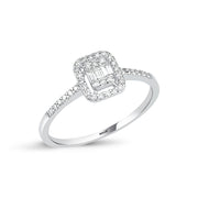 0.18 Karat Baguette Diamond Ring