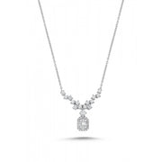 0.57 Karat Baguette Diamond Necklace