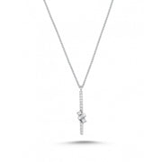 0.15 Karat Baguette Diamond Necklace