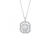 1.21 Karat Baguette Stone Set Diamond Necklace