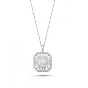 1.21 Karat Baguette Stone Set Diamond Necklace