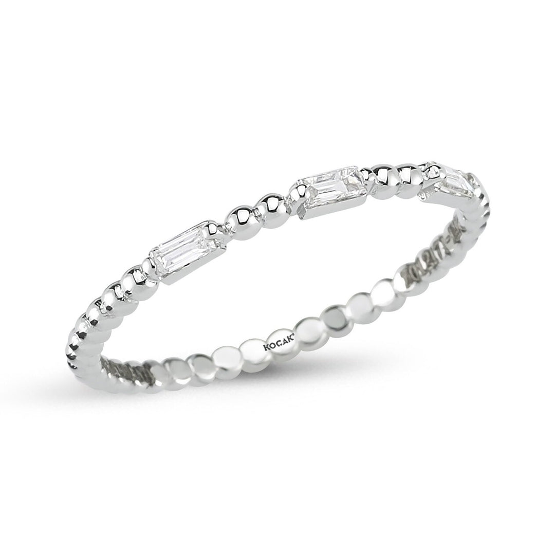 0.11 Karat Baguette Stone Set Diamond Ring