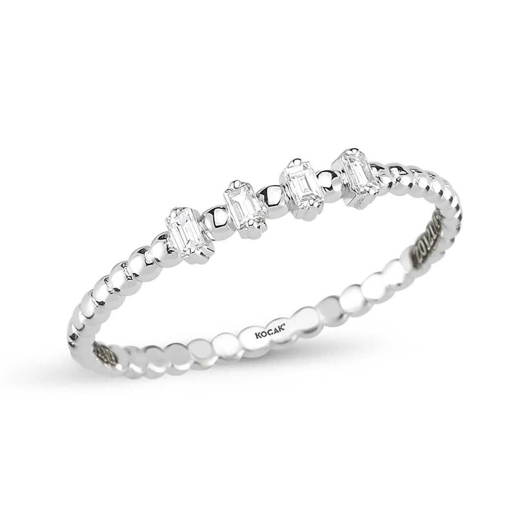 0.10 Karat Baguette Stone Set Diamond Ring