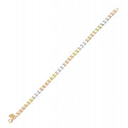 14ct Square Motif Gold Bracelet