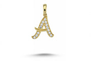 14ct Stone Set Letter Pendant (Chain Not Included)