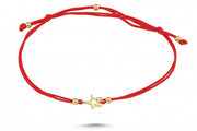 14ct Star Motif Cord Gold Bracelet