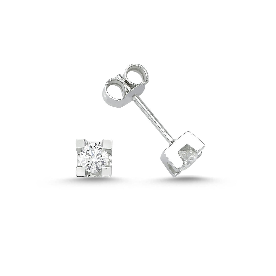 0.36 Karat EF SI Diamond Solitaire Earrings