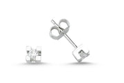 0.16 Karat EF SI Diamond Solitaire Earrings