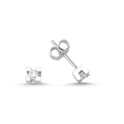 0.16 Karat EF SI Diamond Solitaire Earrings