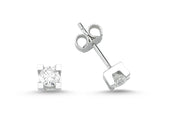 0.46 Karat EF SI Diamond Solitaire Earrings