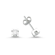 0.46 Karat EF SI Diamond Solitaire Earrings