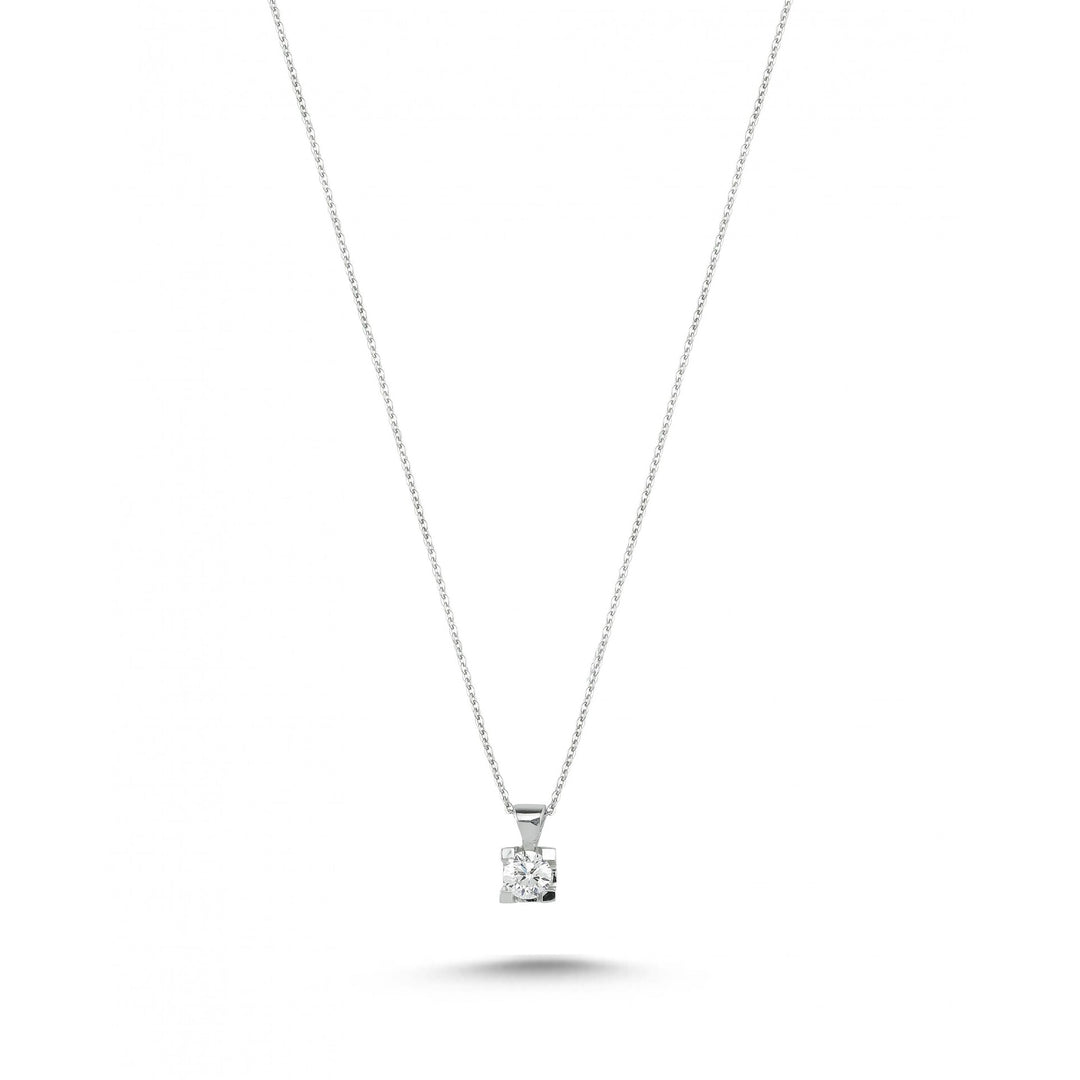 0.23 Karat EF SI Solitaire Diamond Necklace