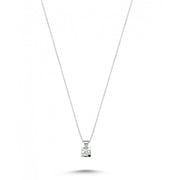 0.18 Karat GH SI Solitaire Diamond Necklace