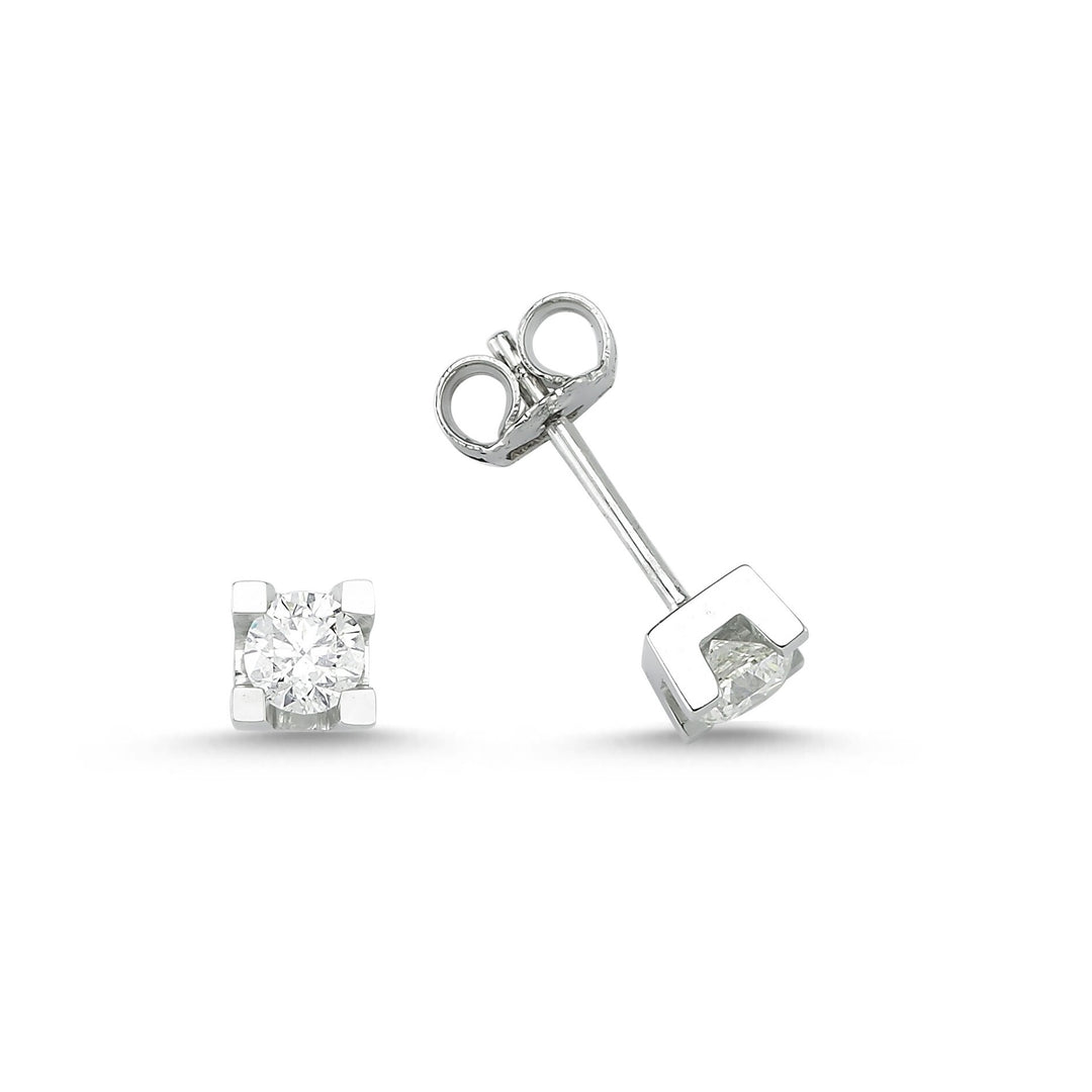 0.46 Karat GH SI Diamond Solitaire Earrings
