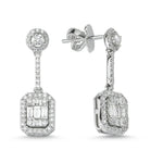 Load image into Gallery viewer, 0.72 Karat Baguette Stone Set Diamond Earrings