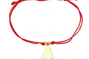 14ct Letter Gold Cord Bracelet