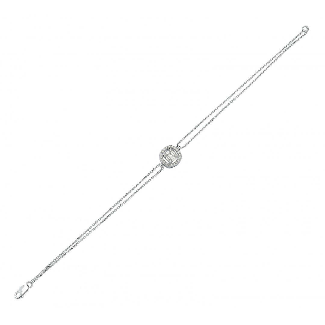 0.27 Karat GH SI Baguette Stone Set Diamond Bracelet