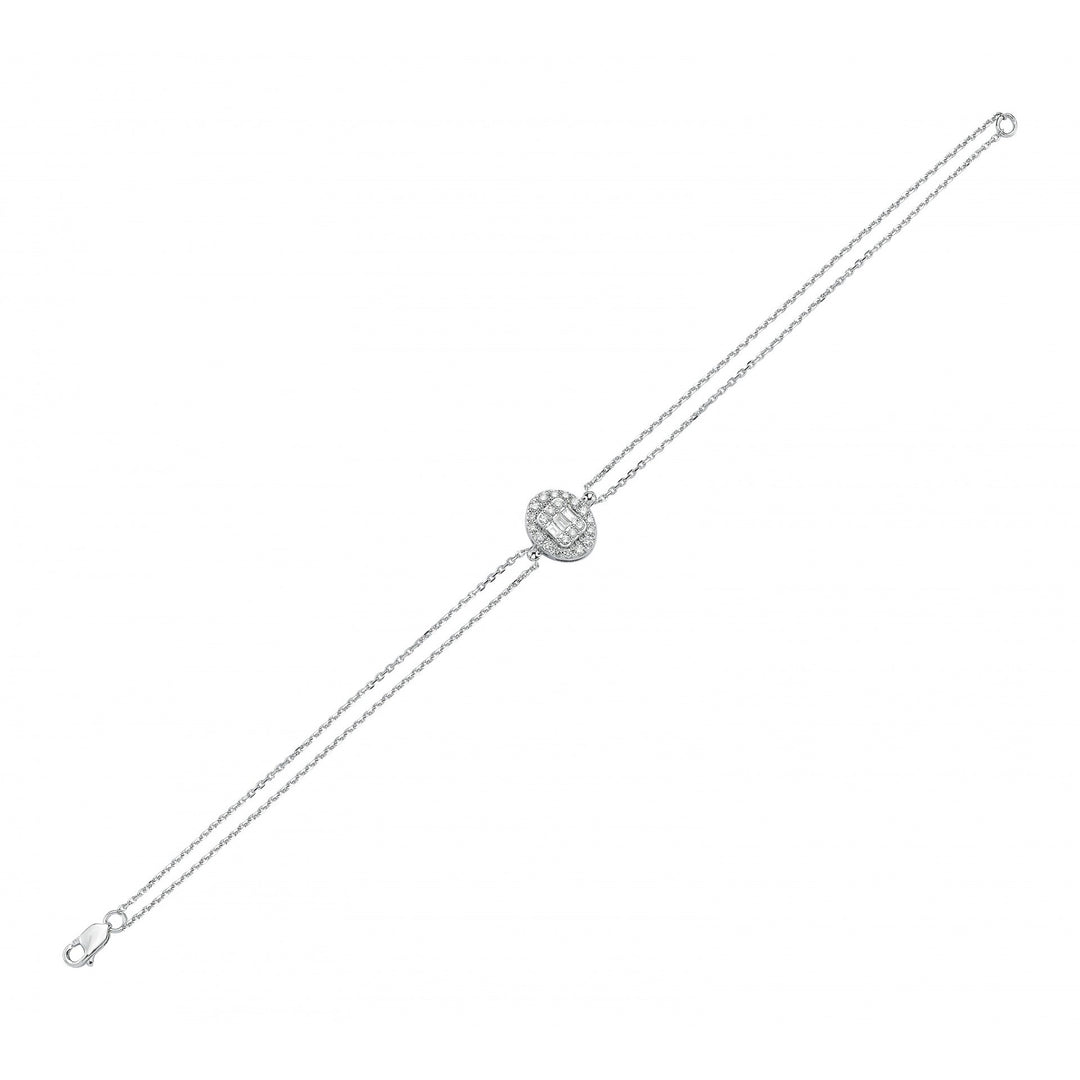 0.34 Karat GH SI Baguette Stone Set Diamond Bracelet