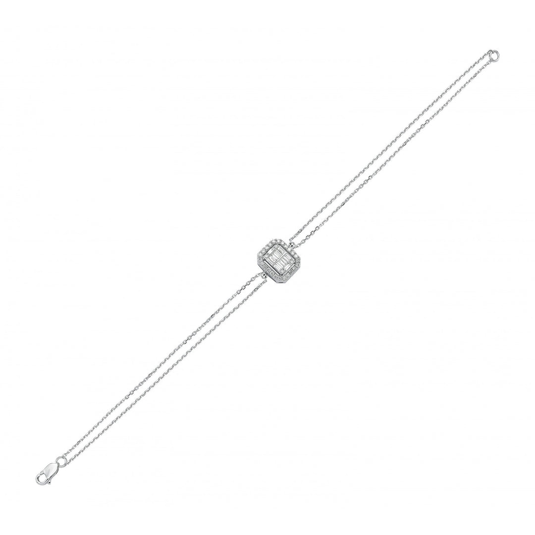 0.39 Karat Baguette Stone Set Diamond Bracelet