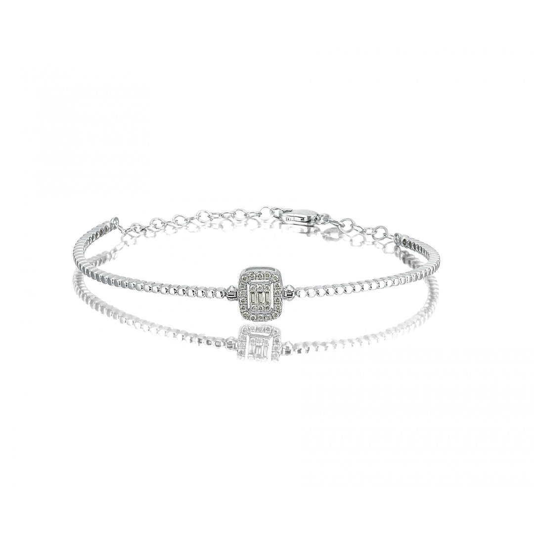 0.22 Karat Baguette Stone Set Diamond Bracelet