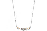 0.17 Karat Baguette Stone Set Diamond Necklace