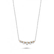0.17 Karat Baguette Stone Set Diamond Necklace