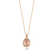 1.16 Karat Morganit Diamond Necklace