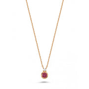 0.24 Karat Ruby Diamond Necklace