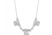 0.49 Karat Baguette Stone Set Diamond Necklace