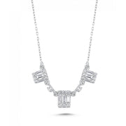 0.49 Karat Baguette Stone Set Diamond Necklace