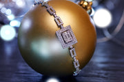 2.50 Karat baget Stone Set Diamond Bracelet