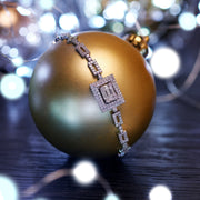 2.50 Karat baget Stone Set Diamond Bracelet