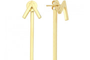 14ct Yellow Gold Plain Earrings