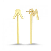 14ct Yellow Gold Plain Earrings
