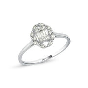 0.18 Karat Baguette Stone Set Diamond yüzük